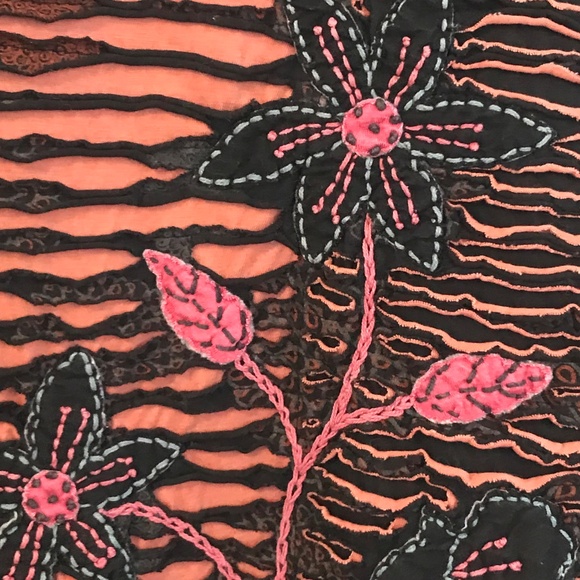 Leopards & Roses dress M art to wear florals crochet knee length festival boho - Picture 5 of 12